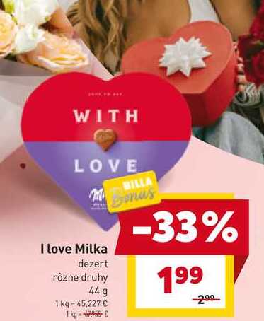 Milka dezert rôzne druhy 44g