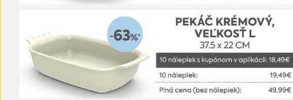 PEKÁČ KRÉMOVÝ, VEĽKOSŤ L 37.5 x 22 CM 