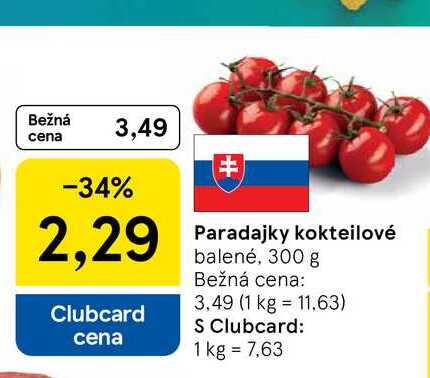 Paradajky kokteilové balené, 300 g