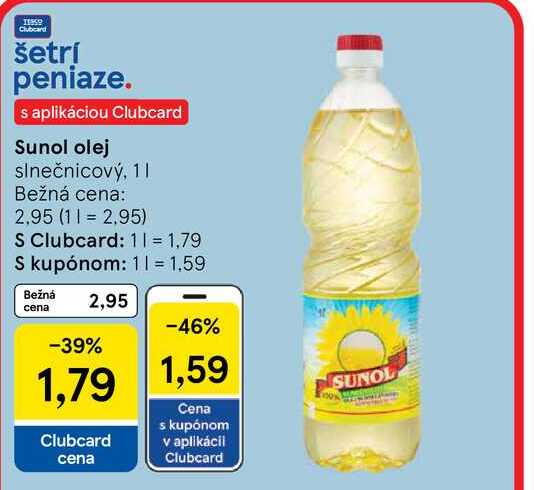 Sunol olej slnečnicový, 1l