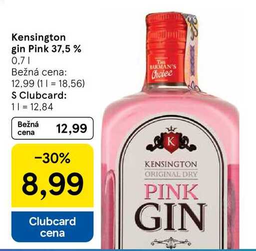 Kensington gin Pink 37,5 % 0,7l v akcii