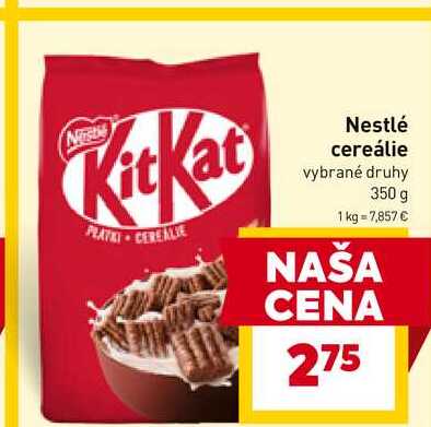 Nestlé cereálie vybrané druhy 350 g