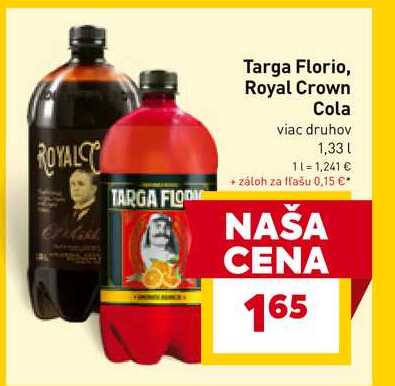 Targa Florio, Royal Crown Cola viac druhov 1,33l