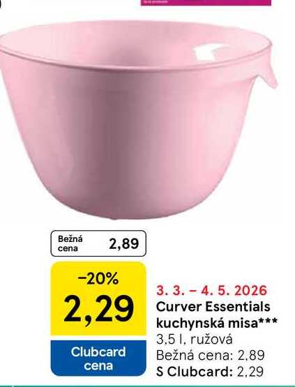 Curver Essentials kuchynská misa 3,5 l, ružová 