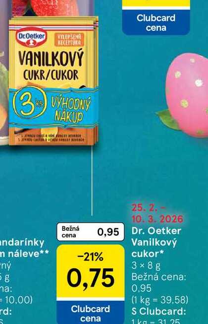 Dr. Oetker Vanilkový cukor 3 x 8 g 