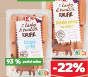Z lásky k tradícii Kaufík Detské párky