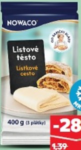 Nowaco Lístkové cesto