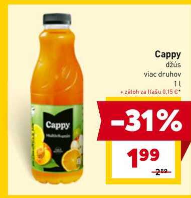 Cappy džús viac druhov 1l