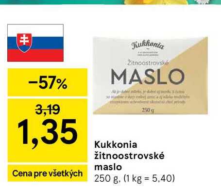 Kukkonia žitnoostrovské maslo 250 g