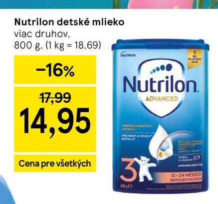 Nutrilon detské mlieko viac druhov, 800 g