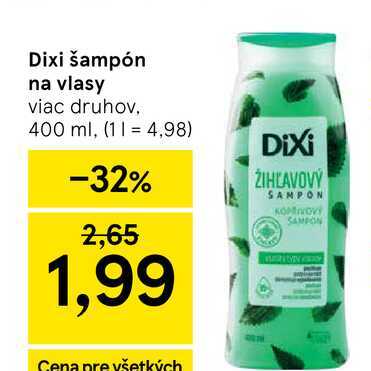 Dixi šampón na vlasy viac druhov 400 ml