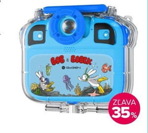 Digitálny fotoaparát GoGEN BOB A BOBEK AQUA FOTO modrý