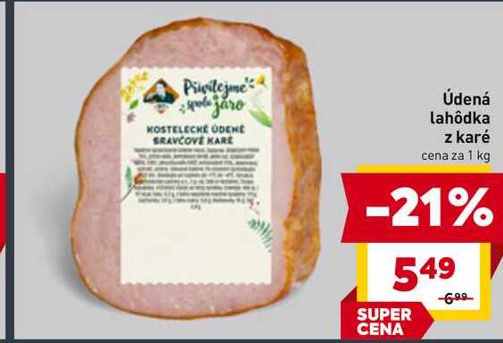 Údená lahôdka z karé cena za 1 kg 