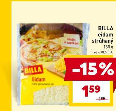 BILLA eidam strúhaný 150 g