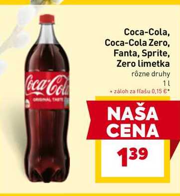 Coca-Cola 1 l, vybrané druhy 1l