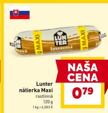 Lunter nátierka Maxi rastlinná 120 g