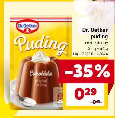 Dr. Oetker puding rôzne druhy 38 g-46g