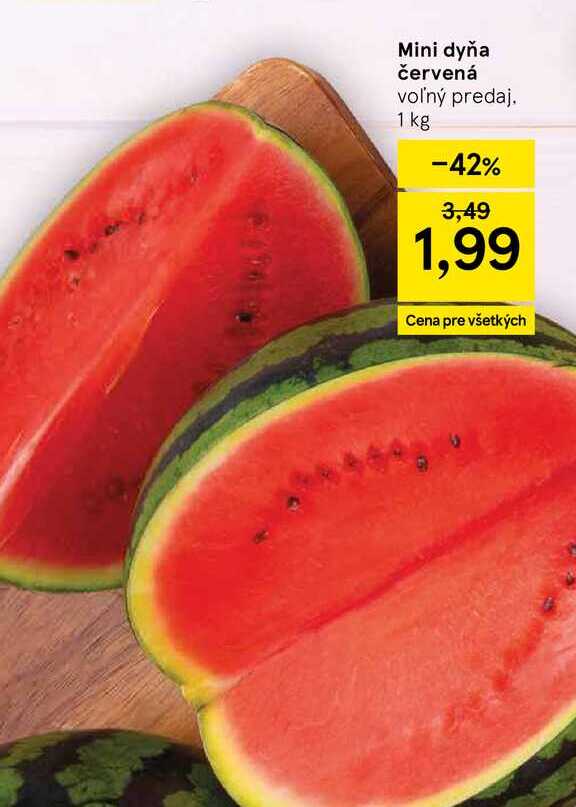 Mini dyňa červená voľný predaj 1 kg