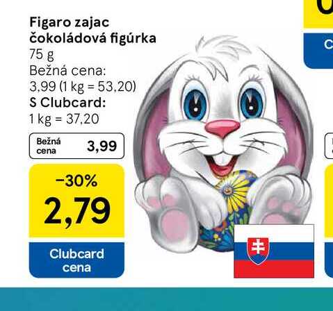 Figaro zajac čokoládová figúrka 75 g