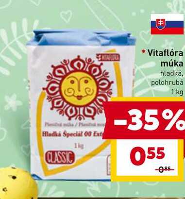 Vitaflóra múka hladká, polohrubá 1 kg 