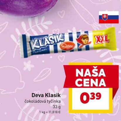 Deva Klasik čokoládová tyčinka 33 g 