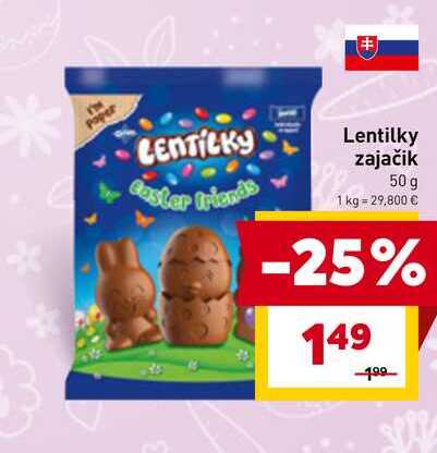 Lentilky zajačik 50 g 