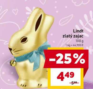 Lindt zlatý zajac 100 g 