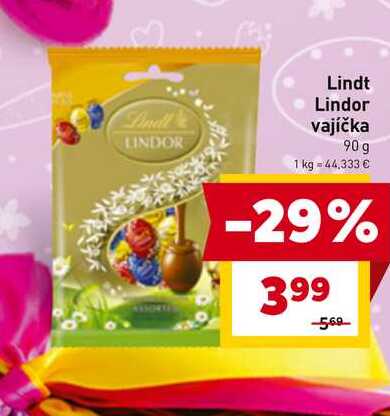 Lindt Lindor vajíčka 90 g 
