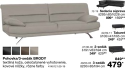 Pohovka/3-sedák BRODY
