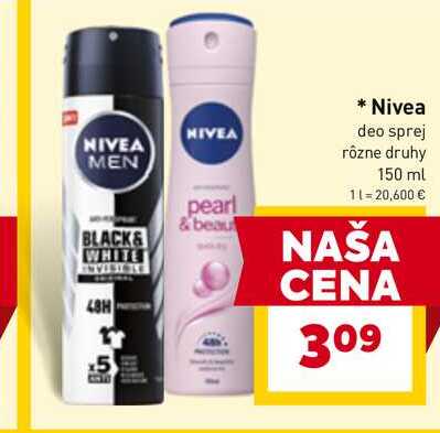 Nivea deo sprej rôzne druhy 150 ml