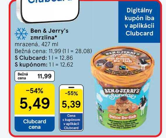 Ben & Jerry's zmrzlina mrazená, 427 ml