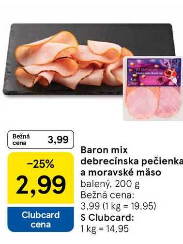 Baron mix debrecínska pečienka a moravské mäso balený, 200 g 