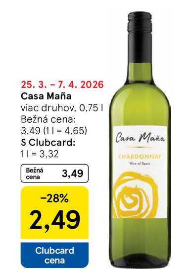 Casa Maña viac druhov, 0,75 l