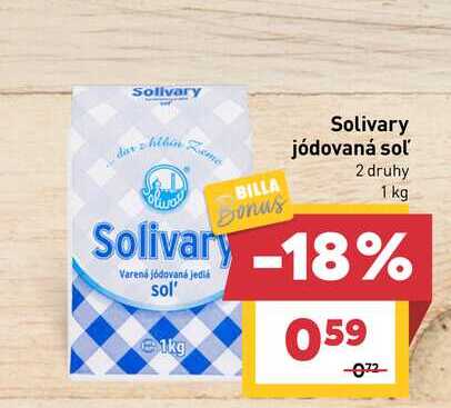 Solivary jódované jedlá sol' 1kg v akcii