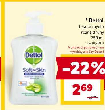 Dettol tekuté mydlo rôzne druhy 250 ml