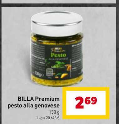 BILLA Premium pesto alla genovese 130 g 