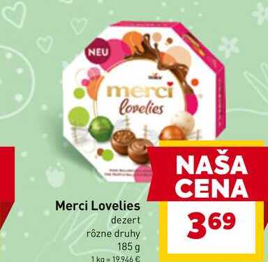 Merci Lovelies dezert rôzne druhy 185 g