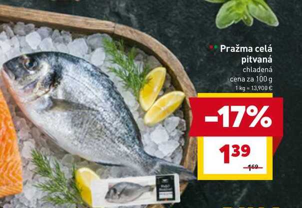 Pražma celá pitvaná chladená cena za 100 g