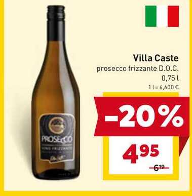 Villa Caste prosecco frizzante D.O.C. 0,75l