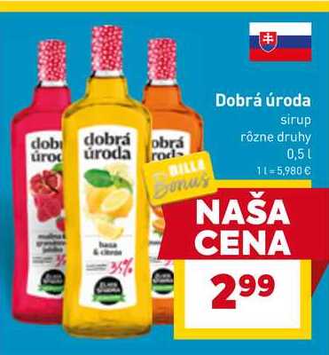 Dobrá úroda sirup 0,5l