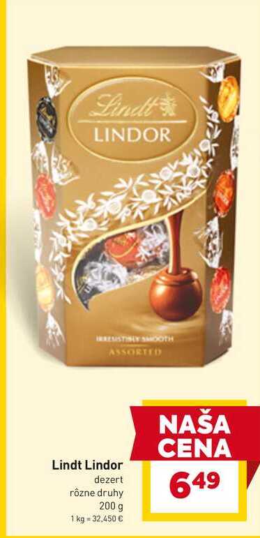 Lindt Lindor dezert rôzne druhy 200 g 