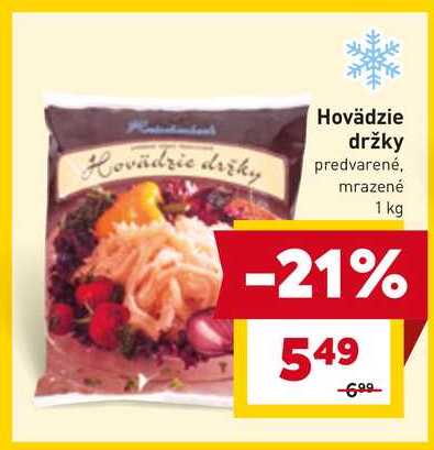 Hovädzie držky predvarené, mrazené 1 kg 