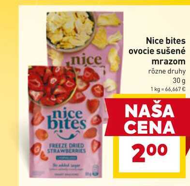 Nice bites ovocie sušené mrazom rôzne druhy 30 g 