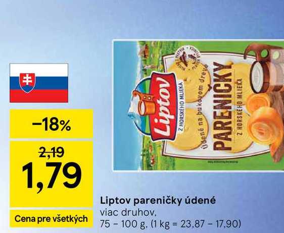 Liptov pareničky údené viac druhov 75-100 g