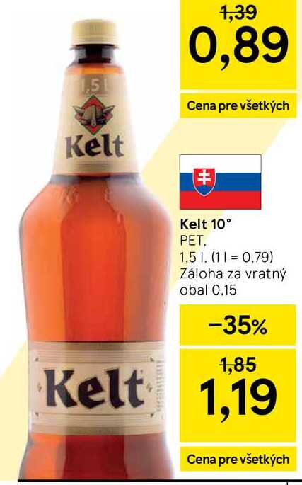 Kelt 10° PET. 1,5l v akcii