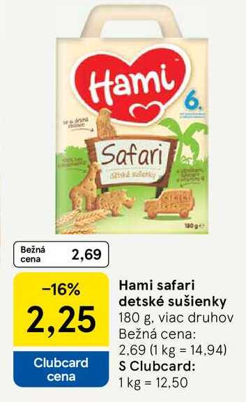 Hami Safari sušienky 180 g