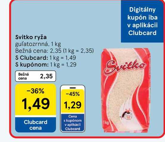 Svitko ryža gul'atozrnná 1 kg 