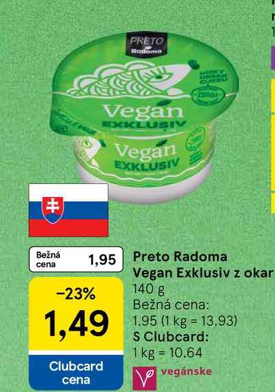 Preto Radoma Vegan Exklusiv z okary 140 g 