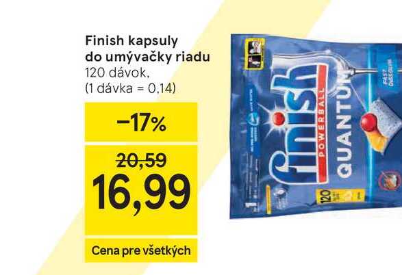 Finish kapsuly do umývačky riadu 120 dávok