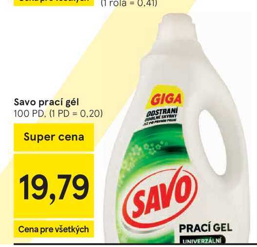 Savo prací gél 100 PD